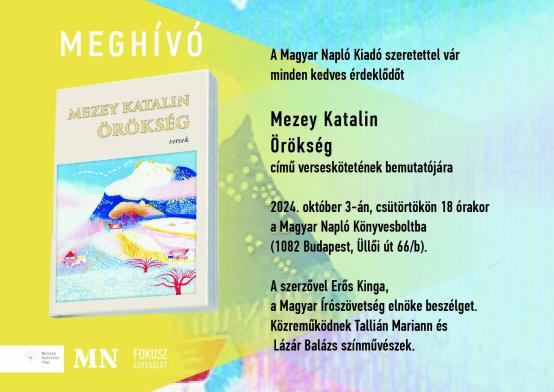 Könyvbemutató - Mezey Katalin: Örökség